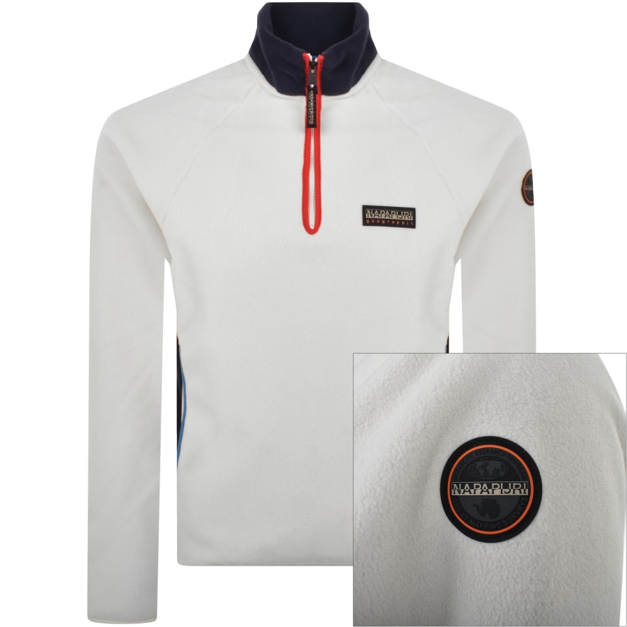 Napapijri white fleece clearance
